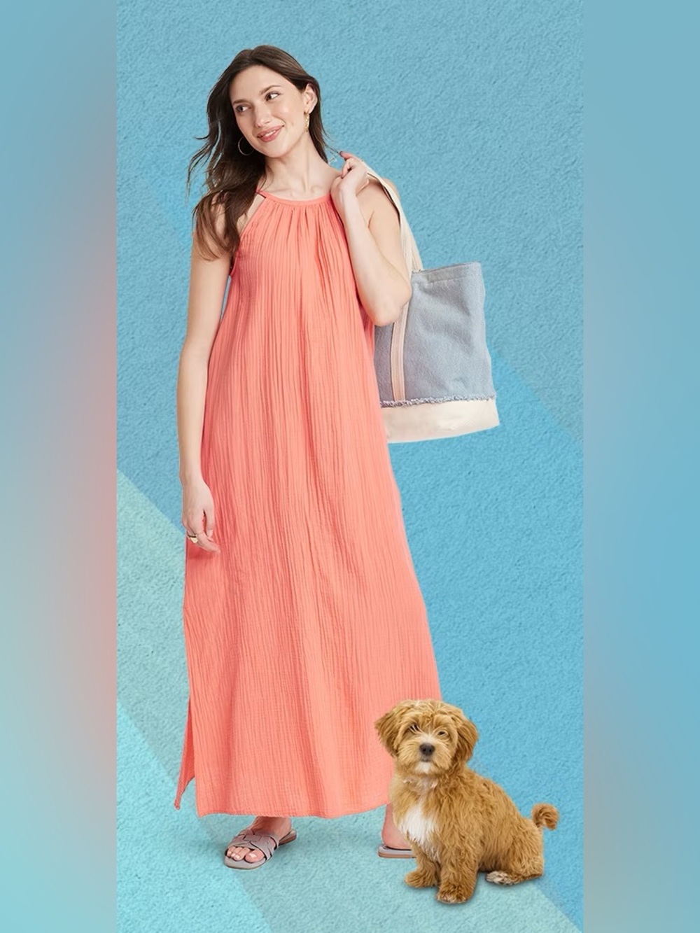Universal Thread  coral pink maxi dress